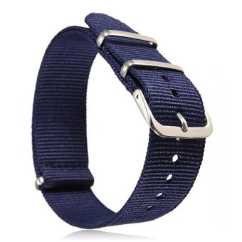 5pcs Universal 18mm Durable Men's Military Nylon Wrist Watch Band Strap 260mm 36# - intl  