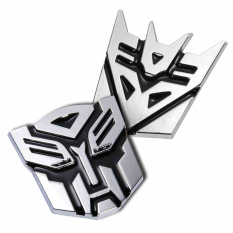 7cm Silvery Personalized Transformers Autobot Car Metal Decal Sticker