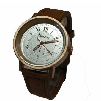 Ace Fashion Jam Tangan Geneva Romawi (Dark Brown)  