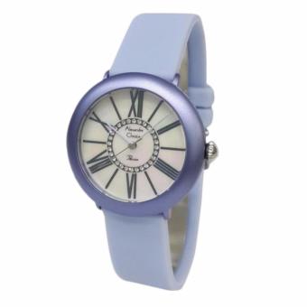 Alexandre Christie - Jam Tangan Wanita - Light Biru-Putih - Rubber Light Biru - 2605  