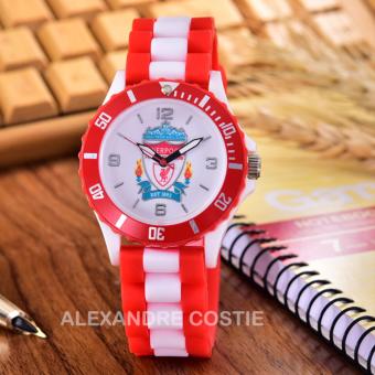 Alexandre Costie Jam Tangan Pria Body Red - White Dial Rubber Band - AC-RK-LVC-006G-RedWhite-Rubber Band  