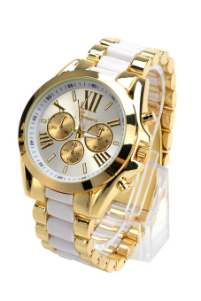 Azone UniWomen Men's Round Shape White Stainless Steel Strap Watch - intl  