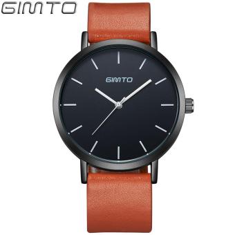 Best Sale Fashion New Men and Women's Genuine Leather Waterproof Quartz Hour Causal Sports Wrist Watches(GM209) - intl  