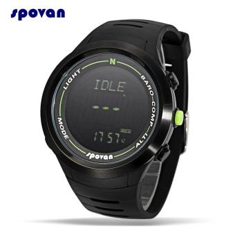 [BLACK] SPOVAN Leader2G Digital Outdoor Sports Watch Altimeter Compass Barometer Weather Forecast Wristwatch - intl  