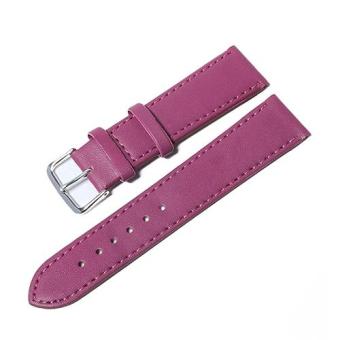 Bluelans® Men Faux Leather Universal Watch Strap Soft Wristband 14 mm - Purple  