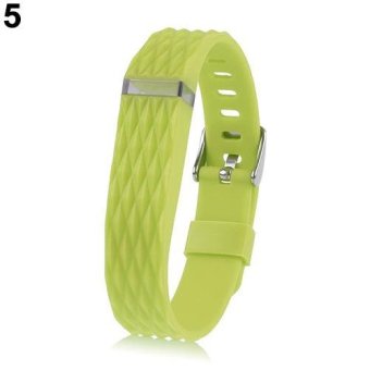 BODHI Checked Replacement Wrist Band with Buckle for Fitbit Flex Tracker Wristband (Light Green) - intl  