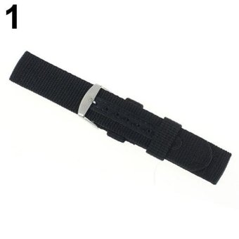 BODHI Fashion Outdoor 18/20mm Nylon Wrist Watch Band Replacement Buckle Strap 18mm (Black) - intl  