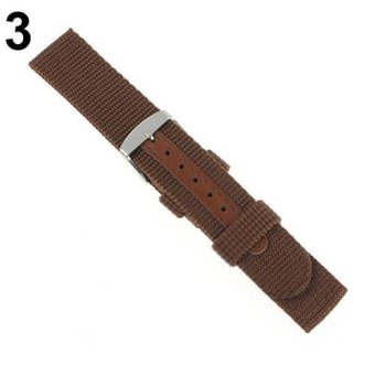 BODHI Fashion Outdoor 18/20mm Nylon Wrist Watch Band Replacement Buckle Strap 20mm (Brown) - intl  