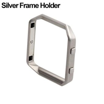 BODHI Mesh Stainless Steel Strap Band + Metal Frame for Fitbit Blaze Wrist Watch Silver Frame Holder - intl  