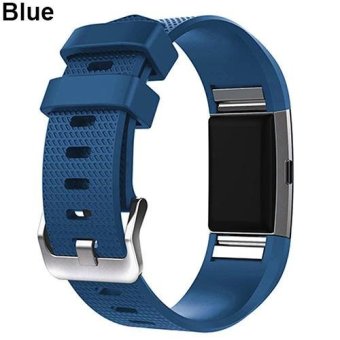 BODHI Silicone Sports Bracelet Strap Band Replacement Wrist Strap Watchband for Fitbit Charge 2 (Blue) - intl  