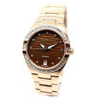 Bonia - Jam Tangan Wanita - Rosegold-Coklat - Stainless Steel - BNR107-2547S  