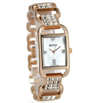 Bonia Jam Tangan Wanita Rosegold Stainless Steel B998-2557  