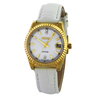 Bonia Ladies Elegant Jam Tangan Wanita - Kulit - Putih - B10007-2262 G  