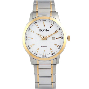 Bonia Rosso - Jam Tangan Pria - Silver Komb Gold-Putih-Ring Gold- Stainless Steel - BNB10100-1112  