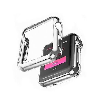 Case Protector Cover iWatch 42mm Skin Bumper for Apple Watch - Silver  