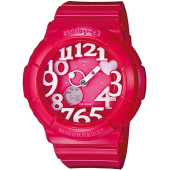 Casio Baby-G Hot Pink Neon Watch BGA-130-4B(Multicolor) intl  