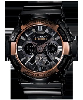 Casio G-Shock Laki-Laki Hitam Silicon Tali Pengikat Perhiasan GA-200RG-1ADR  