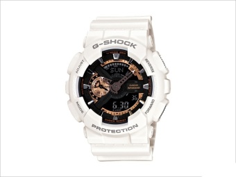 Casio G-Shock Men's White Silicon Strap Watch GA-110RG-7ADR  