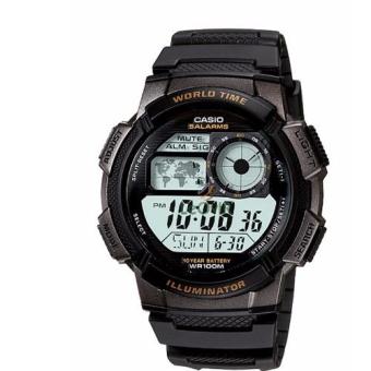 Casio Standard AE-1000W-1AV - Jam Tangan pria - Black - Strap Resin  