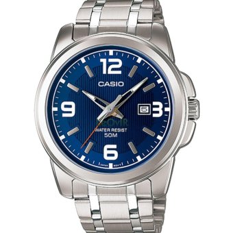 Casio Standard MTP-1314D-2AV - Jam Tangan pria - Silver Blue - Strap Stainless Steel - LM  