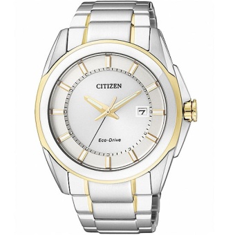 Citizen Men's Dual Tone White Dial Stainless Steel Strap Watch BM6725-56A(Multicolor) intl  