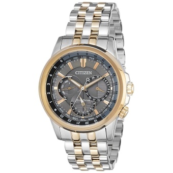 Citizen Men's Eco-Drive Analog Silver Dial Stainless Steel Watch BU2026-65H(Multicolor) intl  