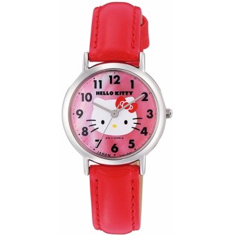 [Citizen Queue and Queue] CITIZEN Q & Q Watch Hello Kitty Analog Leather Belt made in Japan White butterfly shell red 0017 N 002 Women's - intl  