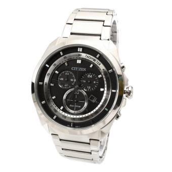 Citizen Watch Eco-Drive Chronograph Silver Stainless-Steel Case Stainless-Steel Bracelet Mens Japan NWT + Warranty AT2150-51E  