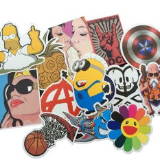 Cocotina Colorful Multi Pattern Stickers Bomb Logo Motorcycle Car Skateboard Laptop Race Vinyl Decals Exterior Decor 50pcs