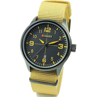 CURREN Men's Nylon Sport Quartz Watch (Multicolor)  