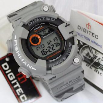 Digitec Jam Tangan Sport Digital 8250 Rubber Army Fishman Series - Abu-Abu Muda  