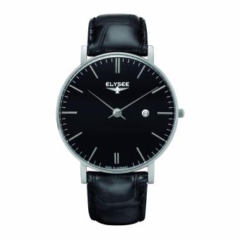 Elysee - Jam Tangan Pria - Leather - 98001 - Zelos Watches (Black)  