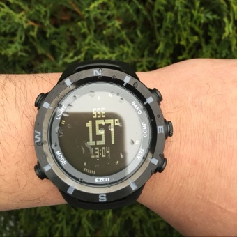 EZON Men Sports Watches EZON H001C01 Digital Watch Multifunctional Outdoor Climbing Wristwatches Altimeter Barometer Compass (Black)  