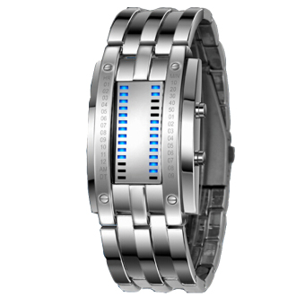 Fashion baru jam Led Digital biner gelang baja Tungsten Luxury Sport jam tangan militer tahan air untuk pria kuarsa pecinta arloji 2015 putih - International  
