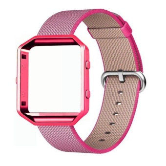 Fitbit Blaze Bands Nylon Replacement Strap Frame for Fitbit BlazeSmart Fitness Watch?Pink - intl  