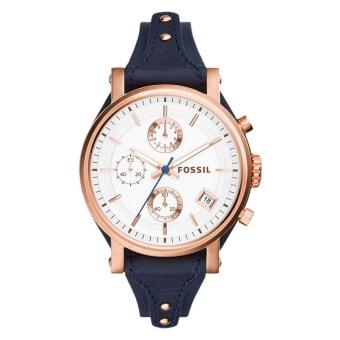 Fossil ES3838 Jam Tangan Wanita Leather - Navy Blue  