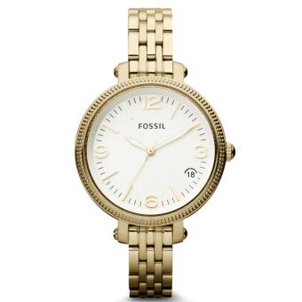 Fossil Heather Mid Size Three Hand Stainless Steel Watch Gold Tone, BQ 3181  