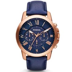 Fossil Jam Tangan Pria - Fossil FS4835 - Grant Chronograph - (Blue)
