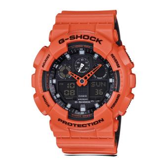 G-Shock GA-100L-4A - Jam Tangan Pria - Orange - Resin band  