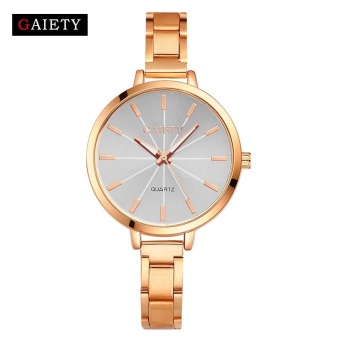 GAIETY G088 Women Fashion Chain Analog Quartz Round Wrist Watch Watches Rose Gold - intl  