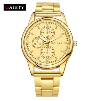 GAIETY Women Fashion Chain Analog Quartz Round Wrist Watch Watches G109 Gold - intl  