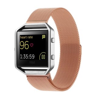 GAKTAI Milanese Magnetic Loop Stainless Steel Strap Watch Bands for Fitbit Blaze Watch (Rose Gold)  