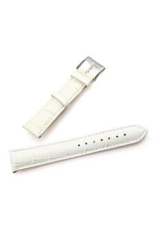 Generic PU Leather Replacement Watch Band Strap White  