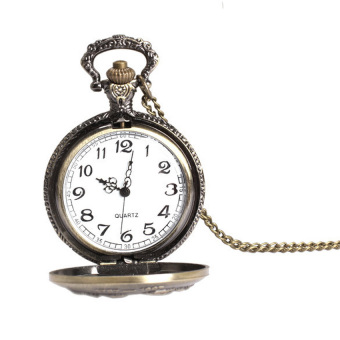 HDL Elegant Retro Large Face Pocket Watch Necklace Hanging Quartz Watch Unisex - Intl  