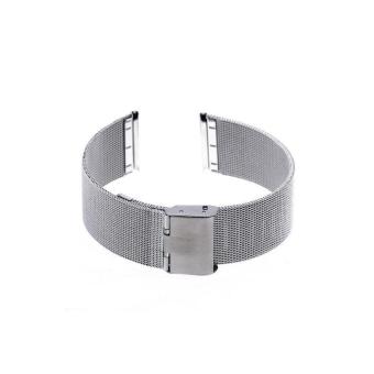 HDL Generic 22mm Unisex Mesh Steel Watch Band Strap Bracelet Buckle Silver Fashion - Intl  