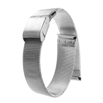 HDL Silver Stainless Steel Watch Mesh Net Bracelets StrapsBand 22mm - Intl  