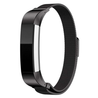 High Quality Brand Luxury Genuine Magnetic suction Milanese StrapWatch Band Excellent Wrist Strap For Fitbit Alta Tracker Black - intl  