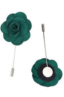 HomeGarden Lapel Pins Flower Handmade Boutonniere Stick Green  