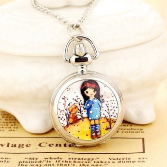 honful Womens Pocket Watch Necklace New Reloj De Bolsillo Dress Steampunk Wholesale Dropship High Quality - intl  