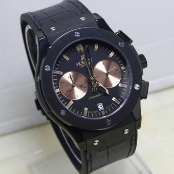Hublot - HB 1109 GB - Jam tangan Pria Design Casual - Chrono Aktif - Leather Rubber  